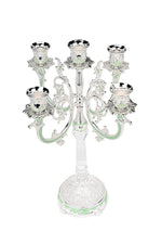 Load image into Gallery viewer, 5 LIT CANDLE STD - Silver Plated