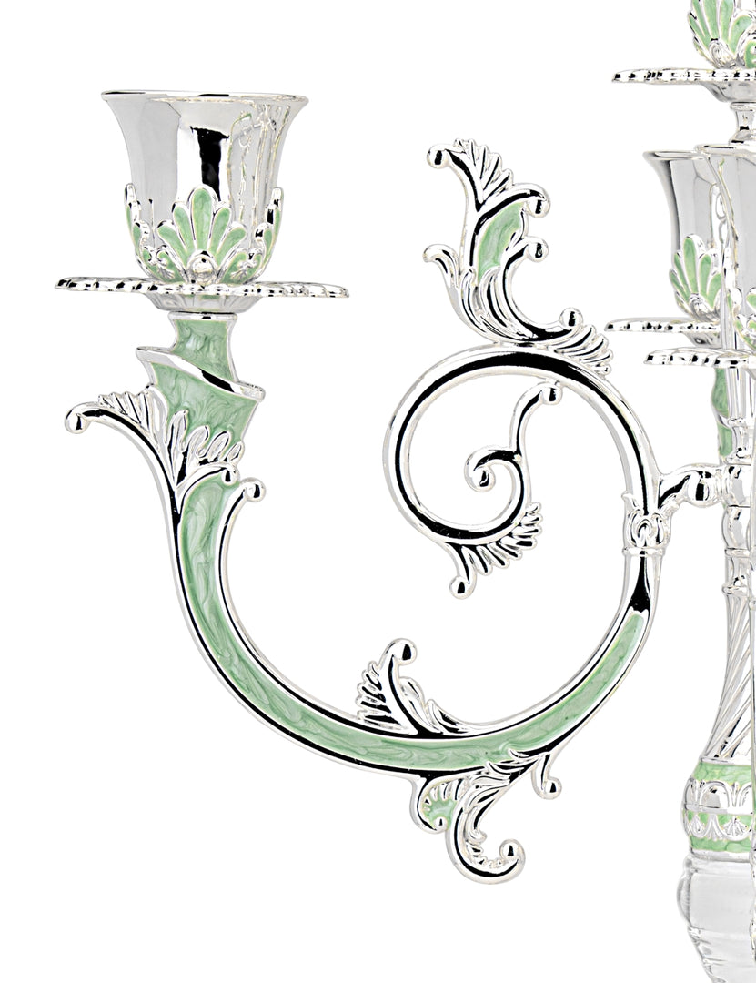 5 LIT CANDLE STD - Silver Plated