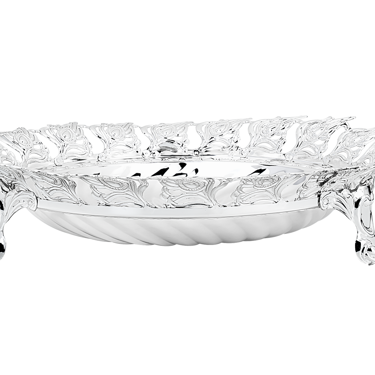 Luxury Silver Plated Round Dish -Beliram Exclusives