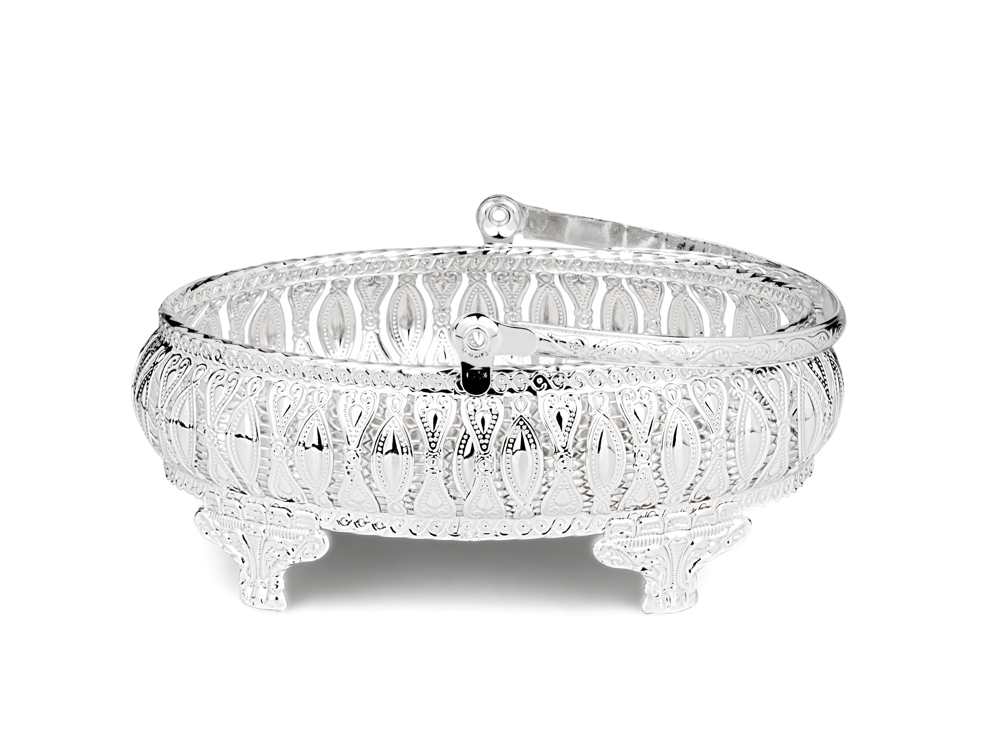 Silver Plated Oval Basket | Beliram Exclusive