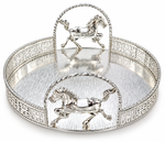 Load image into Gallery viewer, PLATTER WITH HORSE HANDLE