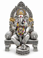 Load image into Gallery viewer, SINGHASAN GANESHA 14"