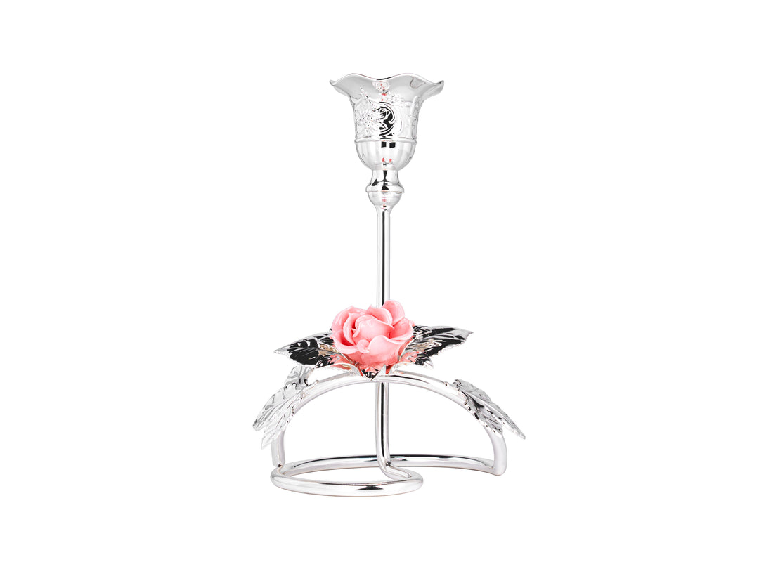 Candle Stand-Pink Flower