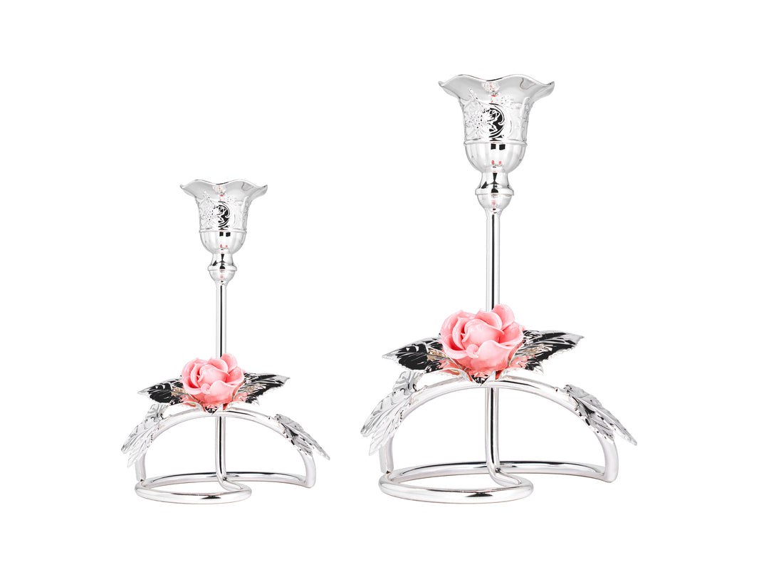 Candle Stand-Pink Flower