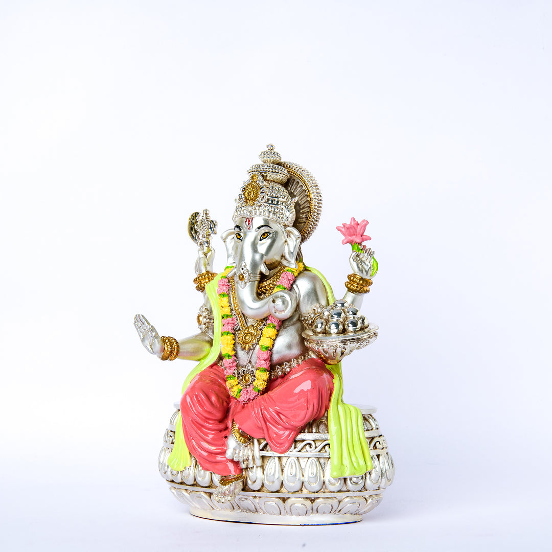 CHOWKY GANESHA MED- COLORED