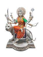 Load image into Gallery viewer, DURGA MATA COLOR BIG - Silver Plated