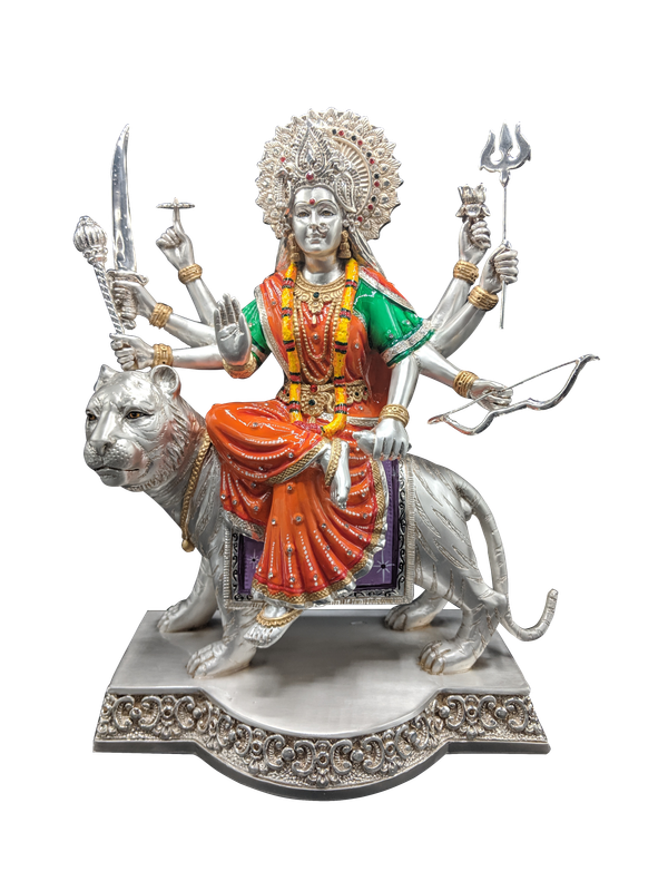 DURGA MATA COLOR BIG - Silver Plated