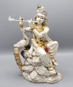 Load image into Gallery viewer, Krishna Sitting with Peacock