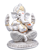 Load image into Gallery viewer, Exquisite Silver Plated Ganesha Mukut Round Base