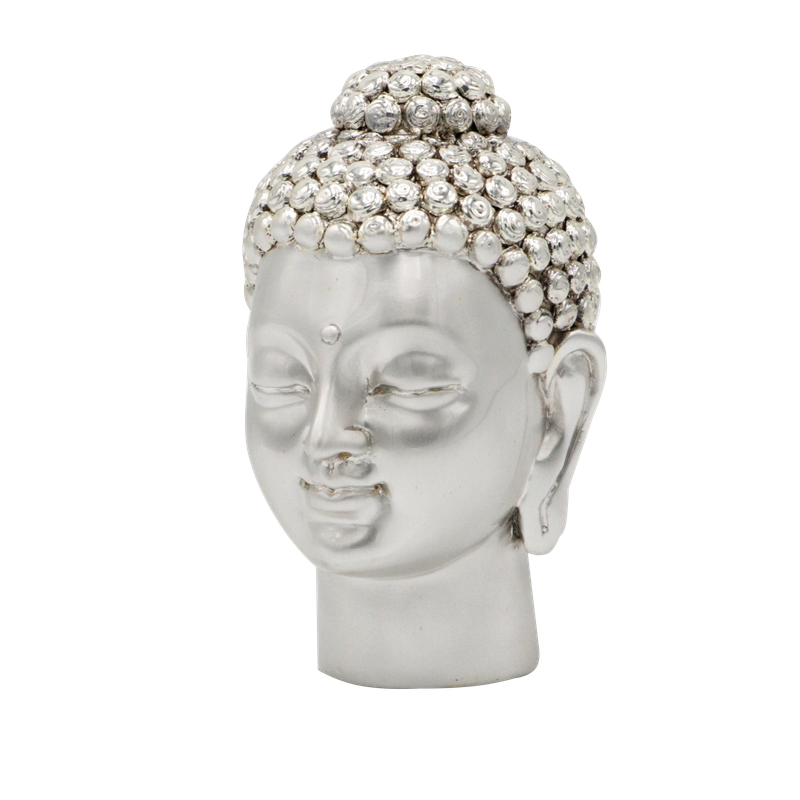 Silver Plated Buddha Head