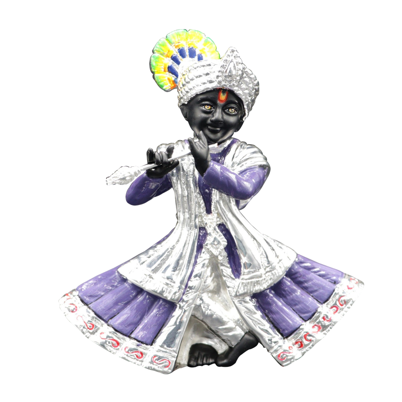 BANKEY BIHARI JI BLACK TONE  Silver Plated