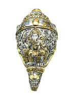 Load image into Gallery viewer, LOTUS GANESHA SHANKH SMALL- TWO TONE
