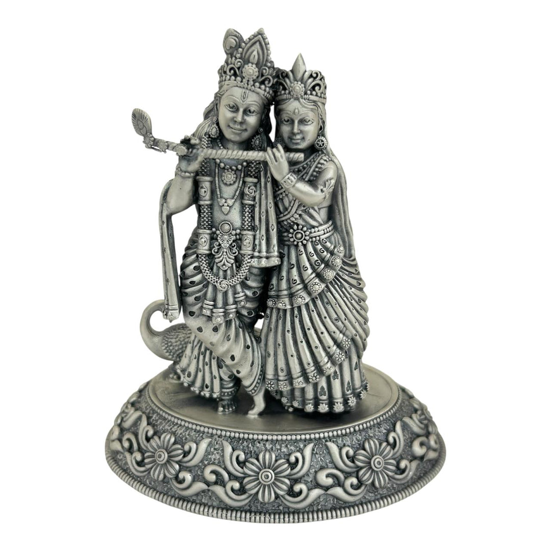 RADHA KRISHNA PURE SILVER IDOL 925 (ANTIQUE)
