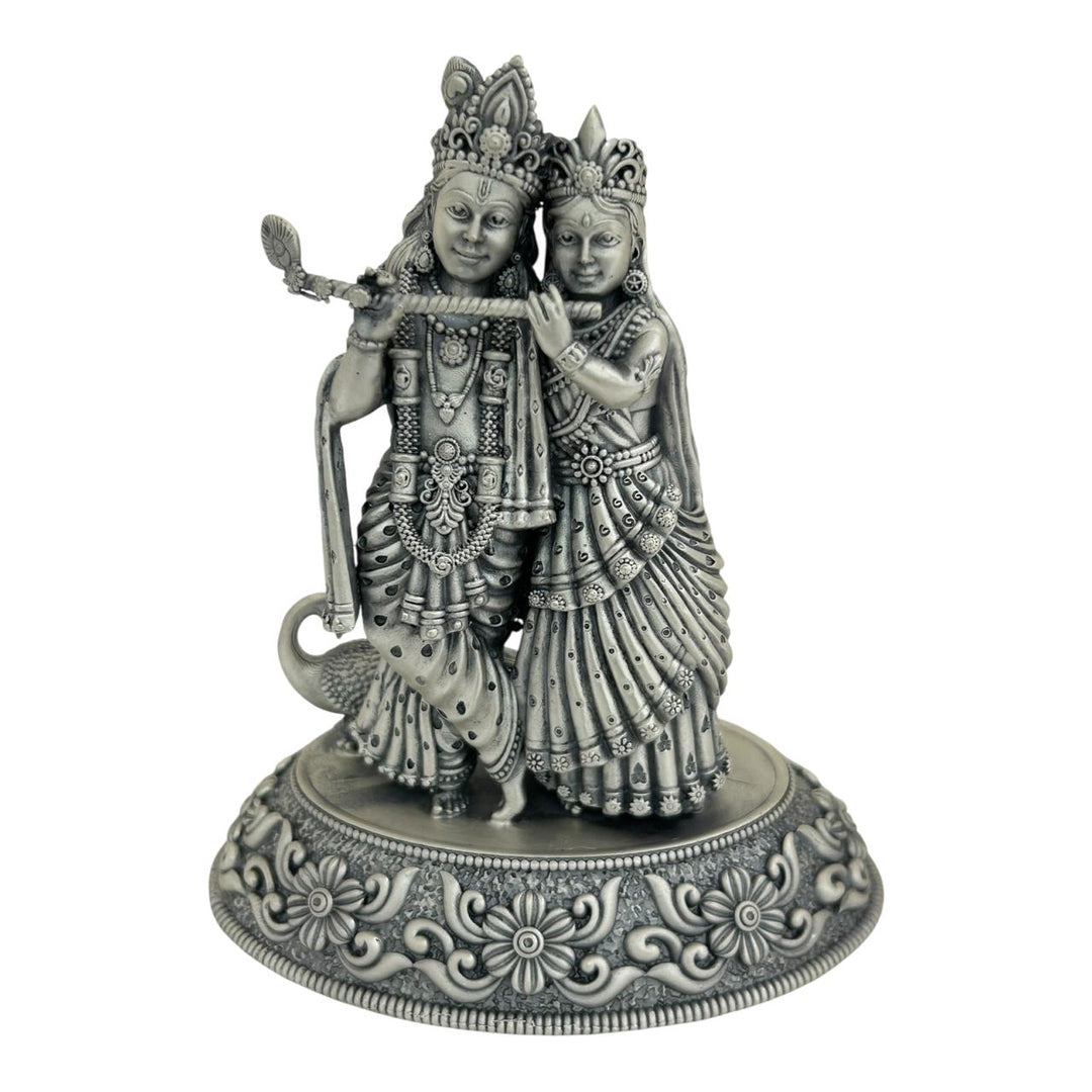 RADHA KRISHNA PURE SILVER IDOL 925 (ANTIQUE)