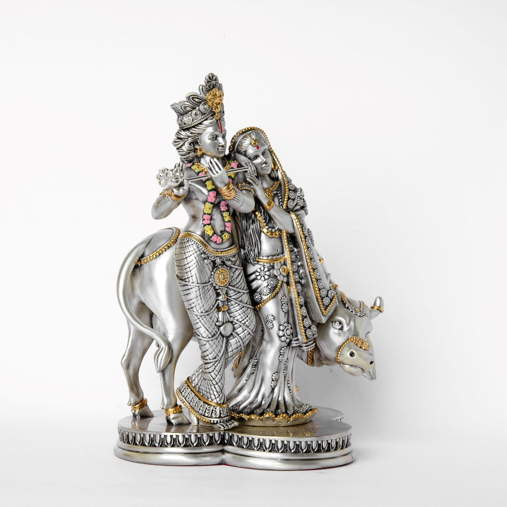 Radha Krishan Devotional Duo Small Statue