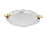 Load image into Gallery viewer, ROUND PLATTER WITH GOLDEN MOTIF

