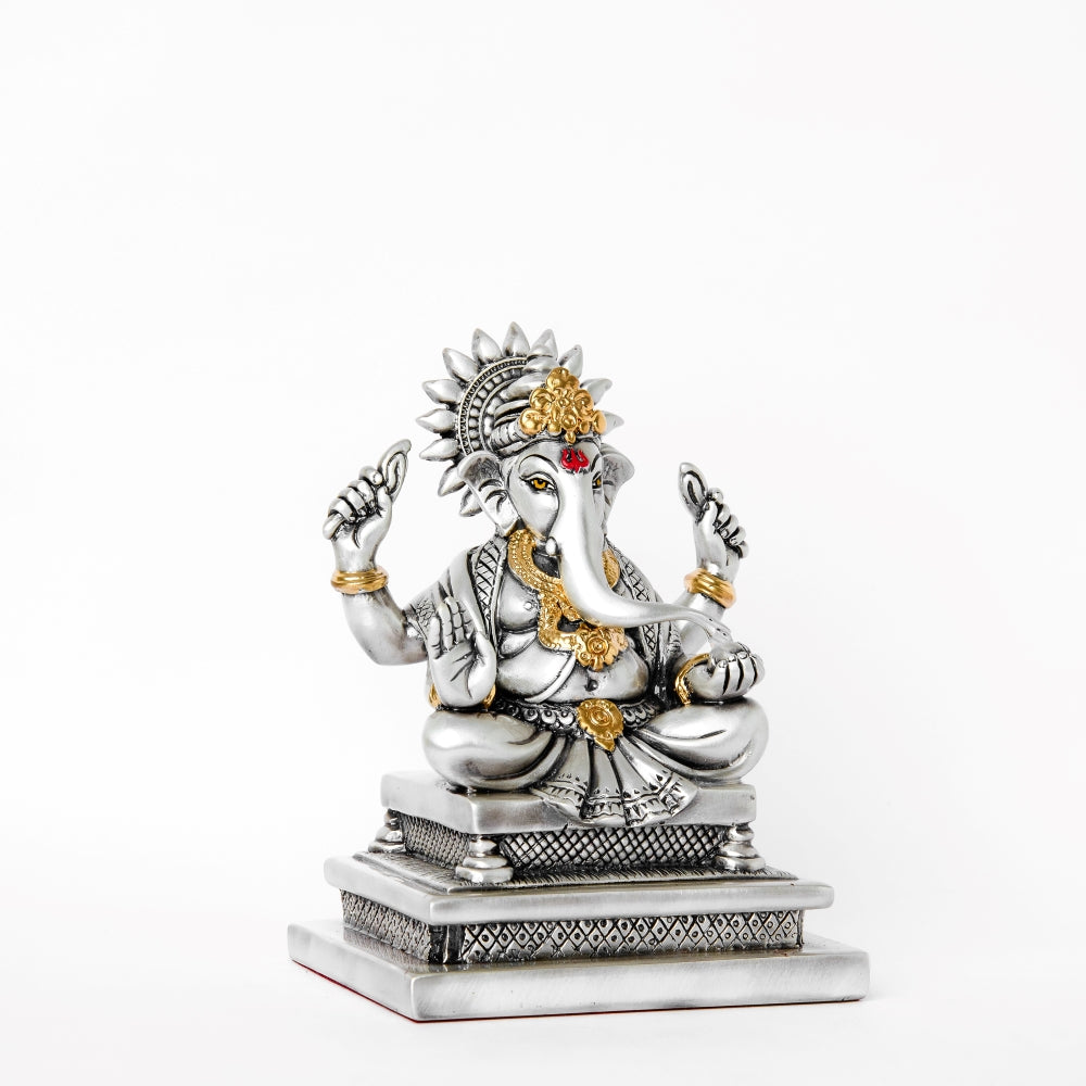 Exquisite Divine Harmony Ganesa Silver plated