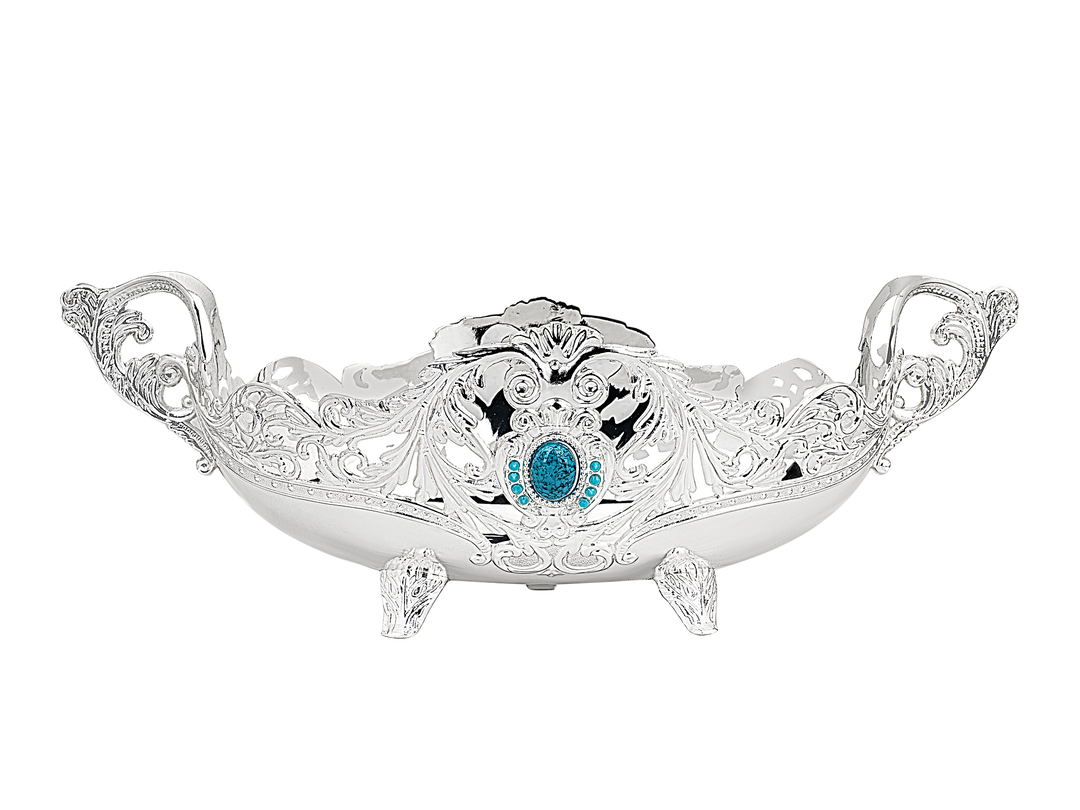 OVAL BLUE STONE BOWL