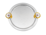 Load image into Gallery viewer, ROUND PLATTER WITH GOLDEN MOTIF
