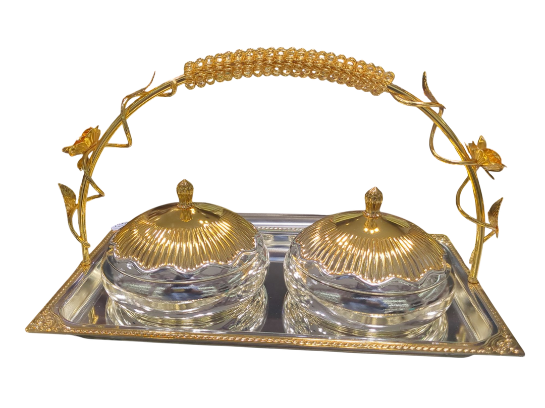 BASKET WITH 2 BOWLS