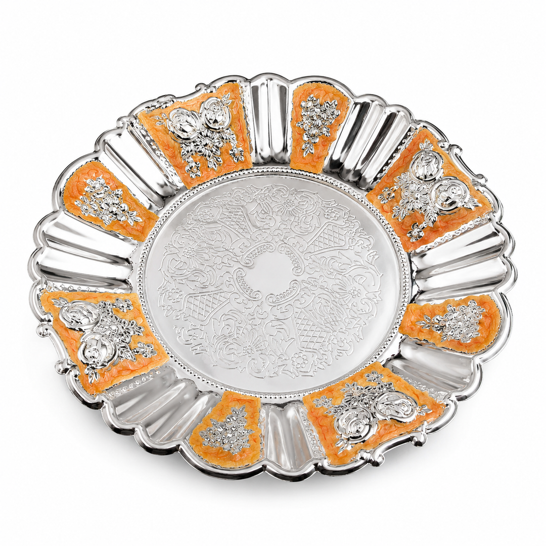 ROUND ENAMELED PLATTER