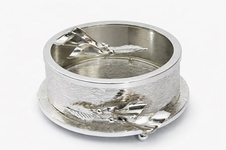 ROUND BOX-GOLD & SILVER PLATED