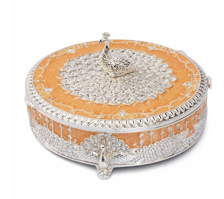 ROUND PEACOCK BOX BIG