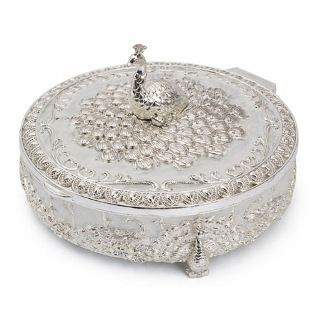 ROUND PEACOCK BOX BIG