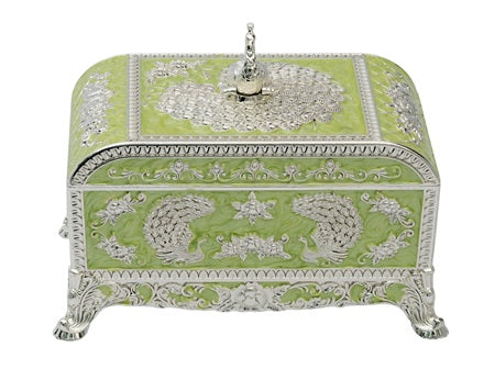 PEACOCK KNOB BOX NEW