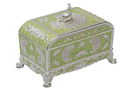 PEACOCK KNOB BOX NEW