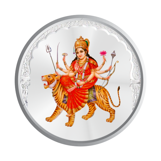 1 GM PURE SILVER COIN 999 (DURGA MATA)