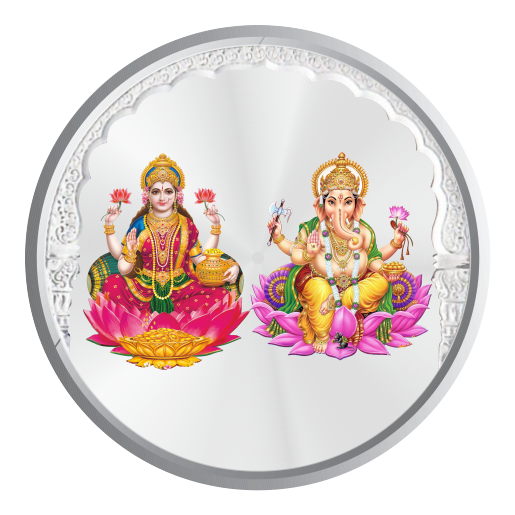 1 GM PURE SILVER COIN 999 (LAXMI GANESHA)