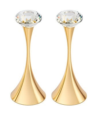 CRYSTAL CANDLE STAND PAIR