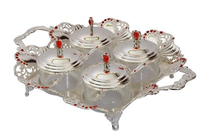 4 BOWL WITH TRAY SET