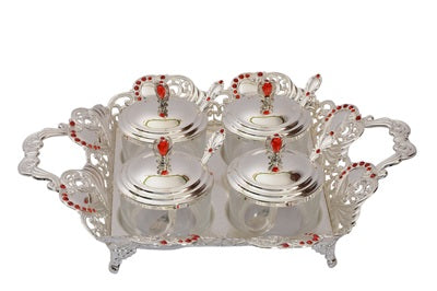 4 BOWL WITH TRAY SET