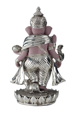 Load image into Gallery viewer, Silver Khade Ganeshji with Pink Body
