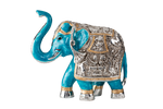 Load image into Gallery viewer, Silver Blue Golden Elephant
