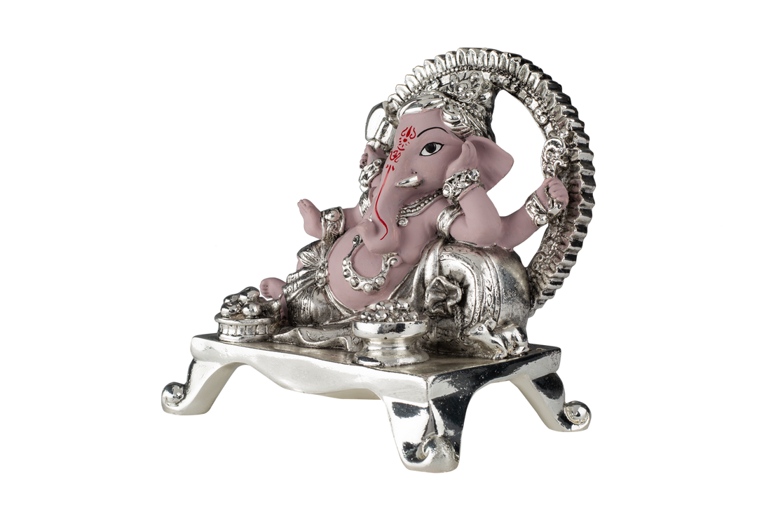 Silver  Ganesh ji with pink Body