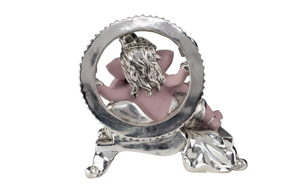 Silver  Ganesh ji with pink Body