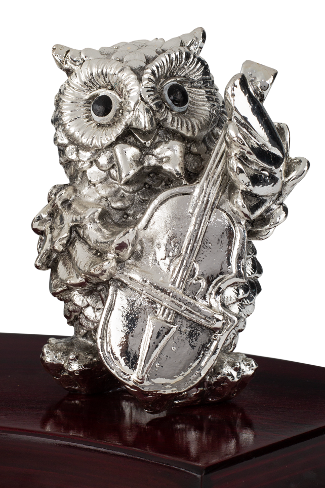 Silver Musical owl set