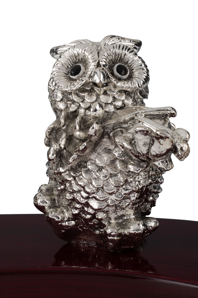 Silver Musical owl set