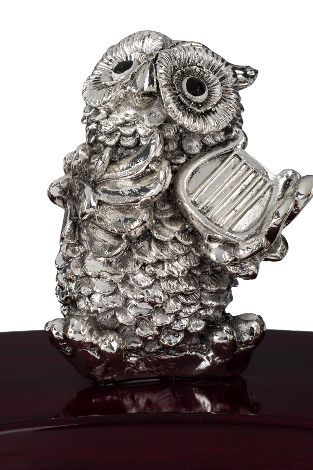 Silver Musical owl set