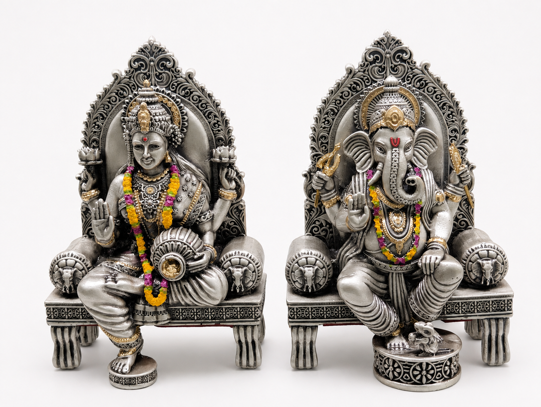 GANPATI LAXMI ON CHOWKY SET 5"
