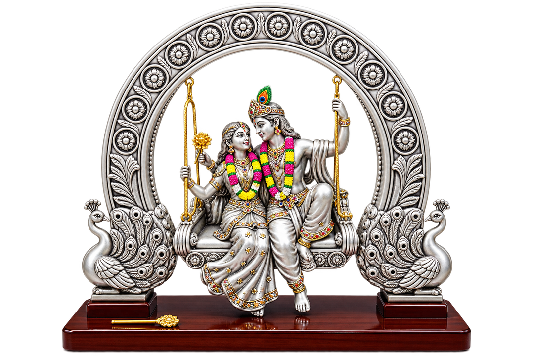 RADHA KRISHNA ON SWING BIG