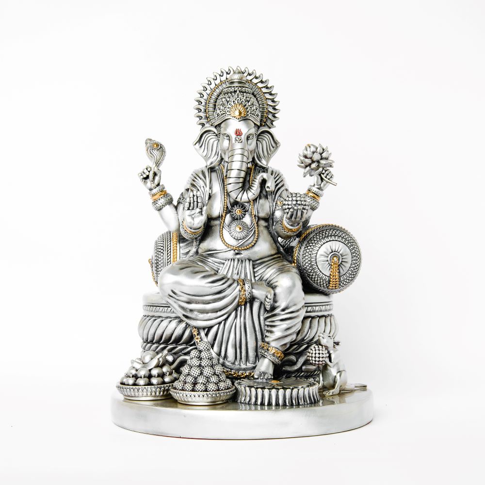 Silver Plated Cosmic Ganesha