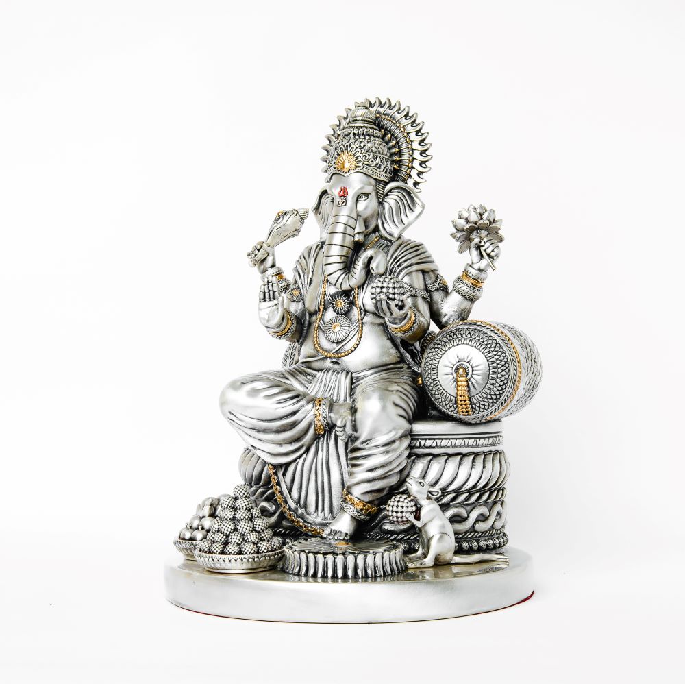 Silver Plated Cosmic Ganesha