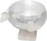 Load image into Gallery viewer, Silver bowl with roses
