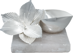 Load image into Gallery viewer, Silver flower bowl
