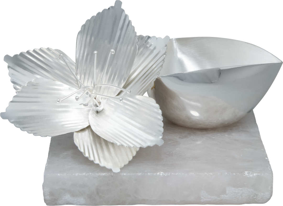 Silver flower bowl