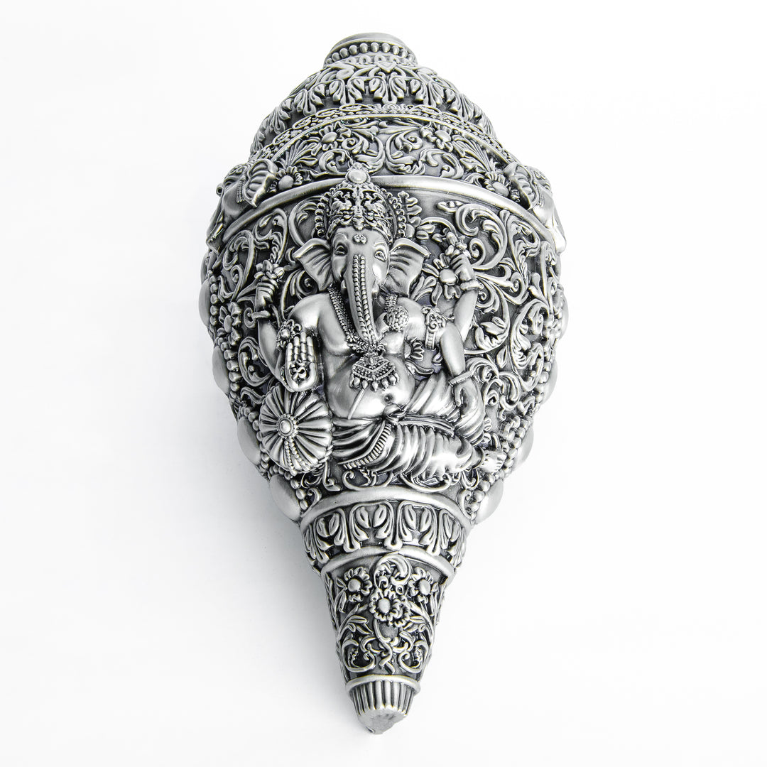 LOTUS GANESHA SHANKHA BIG-ANTIQUE